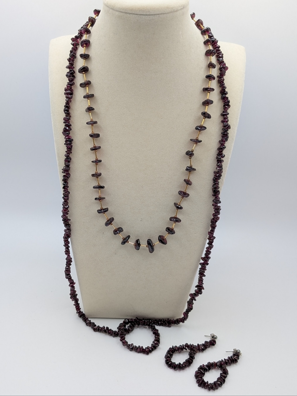 Garnet Chip Jewelry Lot